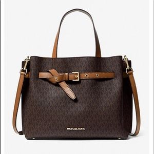 Michael Kors Emilia Large Logo Satchel Crossbody